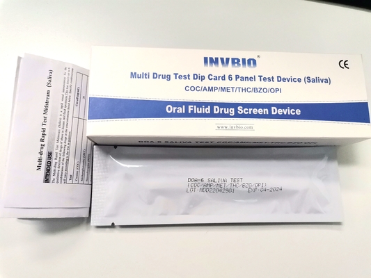 Prova orale di Kit For Employment And Insurance della prova di droga della saliva di FDA di 6 pannelli