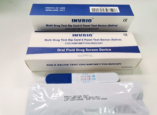 CE diretto del corredo di prova di droga della saliva di 6 pannelli approvato dalla FDA