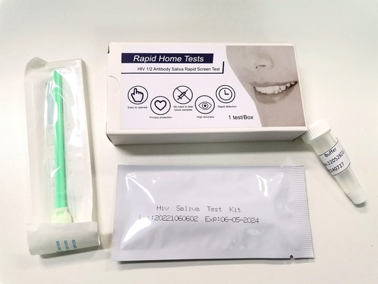 Nei corredi rapidi della prova del Hiv della casa 1/2, prova Kit High Sensitive della saliva dell'antigene