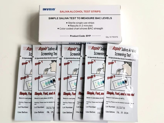 A casa 2 minuti una striscia test 25pcs/scatola dell'alcool della saliva di punto