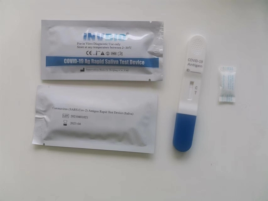 Una lecca-lecca della saliva dell'antigene dell'AG di Covid 19 di punto