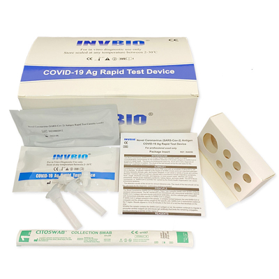 Una cassetta rapida di Kit Saliva Antigen Rapid Test della casa della prova dell'antigene dell'AG di Covid 19 di punto