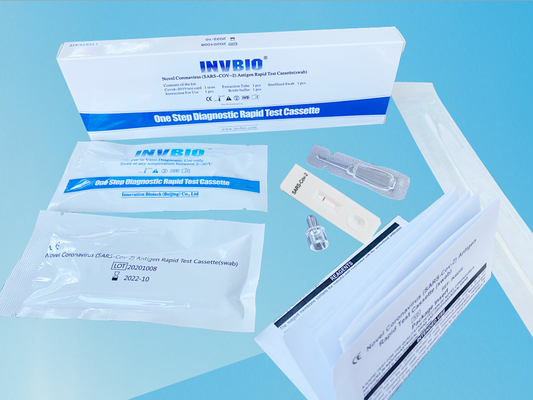 Una cassetta rapida di Kit Saliva Antigen Rapid Test della casa della prova dell'antigene dell'AG di Covid 19 di punto