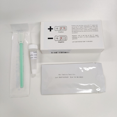 Kit di test rapidi per la rilevazione di anticorpi HIV per malattie infettive Campione di saliva di plasma di sangue intero 25 test