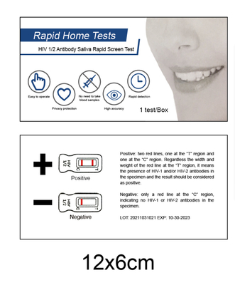 Accuratezza rapida medica del corredo 99% del test HIV della saliva a casa