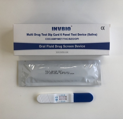 6 AMP fluidi orali/INCONTRATI/COC/OPI/THC/BZO del corredo della prova di abuso di droga di FDA del multi pannello