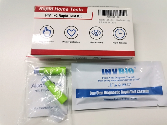 Prova rapida Kit Whole Blood 25pcs/Box dell'anticorpo del Hiv 1+2