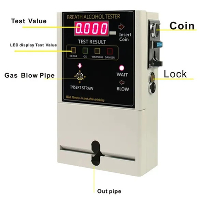 Tester a gettoni At319 dell'alcool del Breathalyzer di Digital