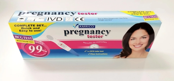Di individuazione tempestiva di istante urina di punto del test di gravidanza uno di Hcg nel mezzo della corrente