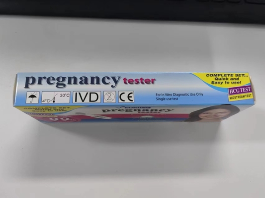 Di individuazione tempestiva di istante rilevazione rapida dell'urina di punto del test di gravidanza uno di Hcg nel mezzo della corrente