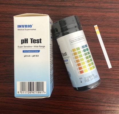 Strisce test 4,5 - 9,0 della saliva pH di alcalinità e di acidità