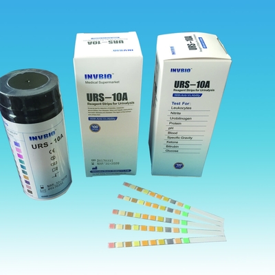 Strisce test di analisi delle urine della bilirubina del glucosio di alta precisione 3.00mm 10 parametri