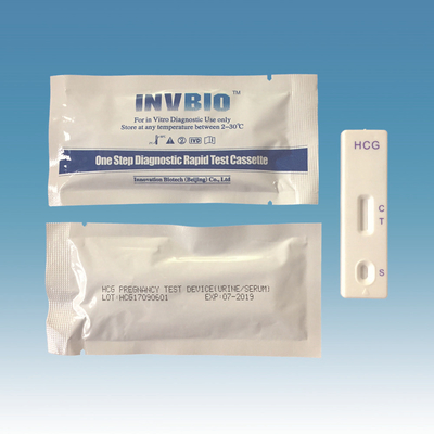 iso 13485 del CE della carta della prova di Hcg di gravidanza dei corredi della prova di fertilità 25mlU/Ml