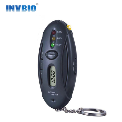 Tester portatile accurato LCD dell'alcool della polizia del Breathalyzer della lampadina blu