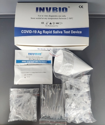 Prova rapida 100% di Covid 19 di specificità Kit Saliva Spit Test Card