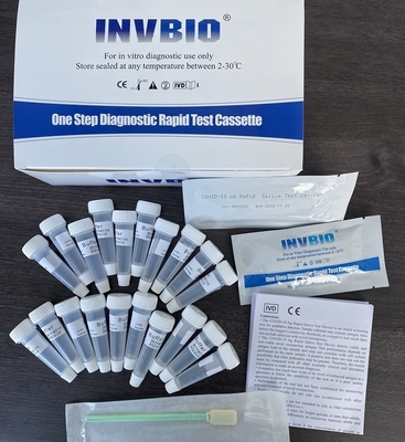 Accuratezza rapida del corredo 98,21% della prova dell'antigene della saliva del coronavirus SARS-CoV-2