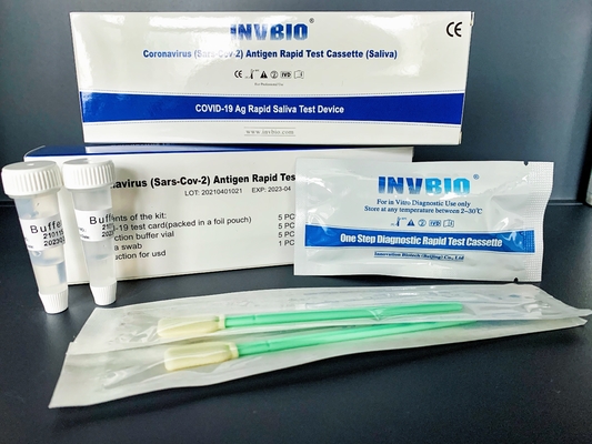 10-20 minuti una lecca-lecca rapida della saliva della cassetta di Kit Rtk Antigen Rapid Test della prova di Covid 19 di punto