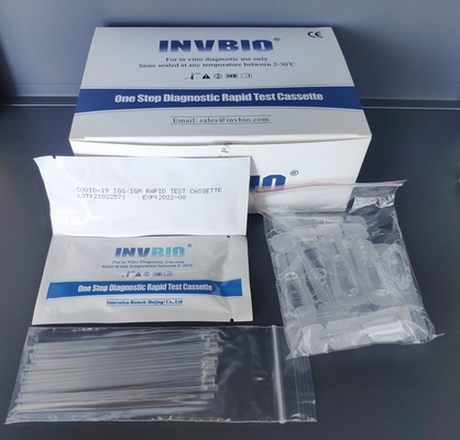 Corredo veloce di rilevazione della prova di INVBIO Covid 19 del corredo 96,8% di accuratezza dell'anticorpo rapido di Igg Igm