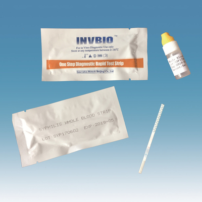 Una strisce test rapida di sifilide della casa dell'intero sangue di punto 10 - 15 minuti